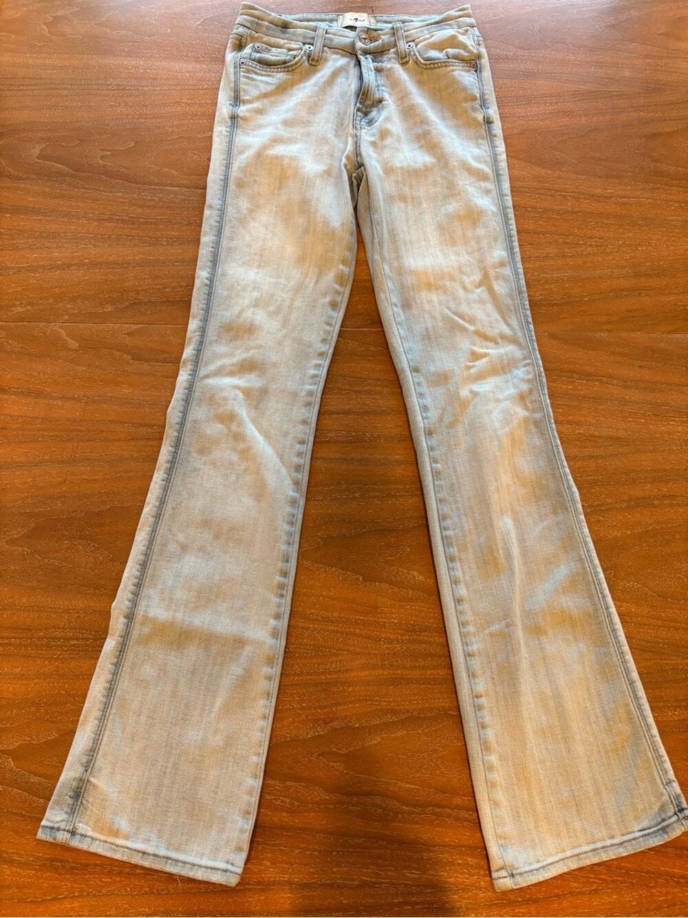 7 For All Mankind Kimme Light Blue Bootcut Jeans Size 27